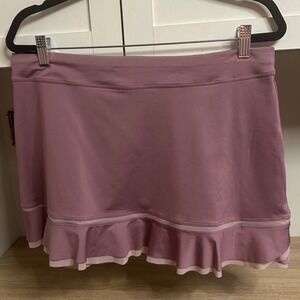 Inphorm Women's Tennis Skirt Mauve Ruffle Mesh Hem Athletic Skort Pickleball XL